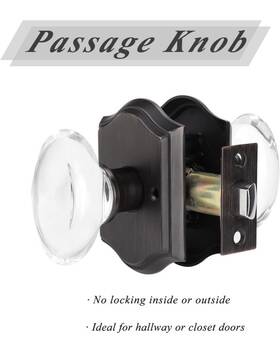 Dlc3orb Probrico Crystal Door Knobs Keyless For Closet And Hallway