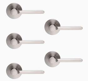 Gbdl1637-sndm Probrico 5 Pack Flat Decorative Inactive Door Dummy Levers Single Handle Satin Nickel