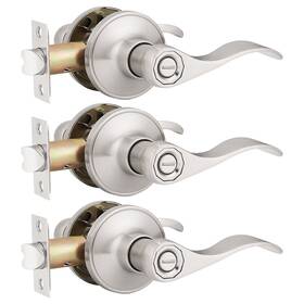 Hmbksn-dl12061-3pack Probrico 3 Pack Privacy Door Lever Thumb Turn Lock On The Inside Locking