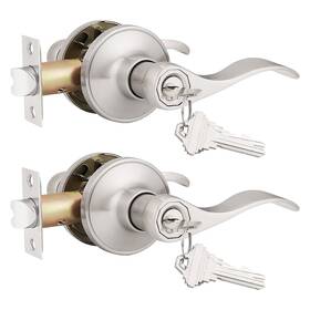 Hmetsn-dl12061-2pack Probrico 2 Pack Entry Door Lever Lock With 3 Keys Locking Handle Set F
