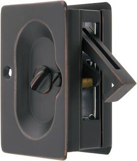 210210b Products Inc Premium Quality Mid-century Pocket Door Privacy Lock Set In Oil-rubbed Bronze