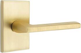 5112hlolhus4 Products Inc Passage Set Modern Rectangular Rosette Helios Lever Satin Brass Lh
