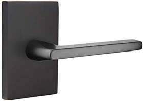 5112hlorhus19 Products Inc Passage Set Modern Rectangular Rosette Helios Lever Flat Black Rh