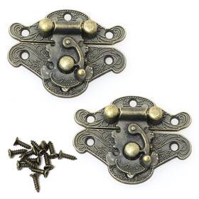 47633-redb-49x37-2 Pzrt 2pcs Retro Embossed Door Buckle Pull 49x37mm Draw Cabinet Handle For Fur