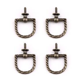 Dcpullh-29x28-4 Pzrt 750225366145 4pcs Mini Thread Self Tapping Drawer Cabinet Pull Handles 29mmx28mm Jewelry C