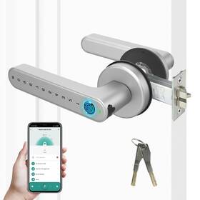 Qy-hl143 Qyksonic Fingerprint Door Lock Smart Handle With App Unlock Quick Entry Kno