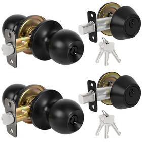 B0fs7r22sd Rafeciee Exterior Door Lock Set Single Cylinder Deadbolt And Knob