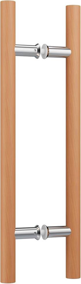Jmls-12 Ranbo Glass Door Handle 304 Solid Connector Wood For Sauna Room Push P