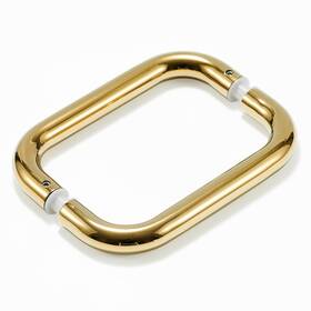 Ysls-106-152-gold Ranbo Polished Gold 6 Inch Ctc Tubular Back-to-back Shower Door Handle 3/4 Diameter