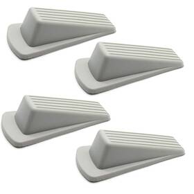 Wby1712 Rannb Rubber Door Stopper Stop Wedge Non Scratching Holder Large Grey - P