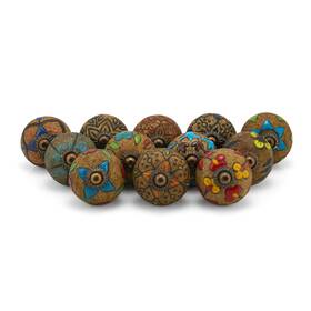 Ckb-ast-001-p12 Rasiya Art Cabinet Knobs For Dresser Drawers - Antique Decorative Pull Handle Farmhouse