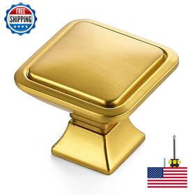 Ravinte Decor B0cl8zhjsh 25 Pack Gold Cabinet Knobs For Kitchen And Drawers 1.2 Square