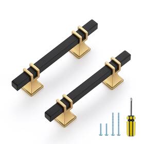 Rd3fxlsd76127jdhs30 Ravinte Decor 30 Pack Cabinet Handles 3 Inch Hole Center Black And Gold Pulls Kitc