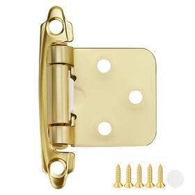 Rdwzjl12js50 Ravinte Decor 50 Pack 25 Pair Gold Cabinet Hinges - 1/2 Inch Overlay Kitchen