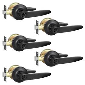 B0fdkxmm73 Razcc Privacy Door Levers 5 Pack Matte Black Handles Bed And Bath Lo