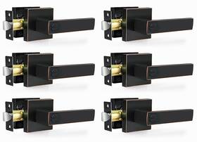 Zn6101 Razcc Privacy Door Levers 6 Pack Oil Rubbed Bronze Handles Interior Heavy Dut