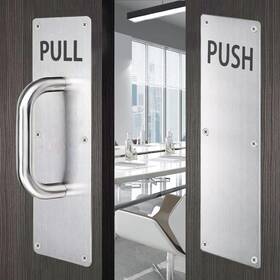 Reamtop 714559309872 Stainess Steel Door Handle Pull And Push Plate With Fingerprint-proof