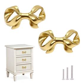 Redeam 747193887178 Thick Brass Bow Shape Cabinets Knobs For Cabinet Drawer Cupboard Pulls Handle