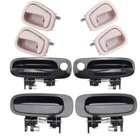 R-02040-02030-02050 Reeoutdoor Interior And Exterior Door Handles Set Replacement For Black
