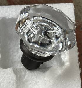 C7724 Rejuvenation New Crystal Octagon Door Knob Burnished Antique -9 Available