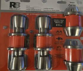 0279722 Reliabilt Double Lockset 2 Keyed Entry Knobs Deadbolts New