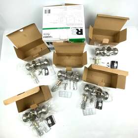 1658854 Reliabilt Baron Satin Nickel Passage Door Knob #1658854 5 Pk Easy Install