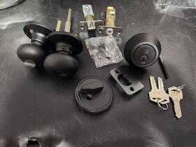 Reliabilt 883351771351 Exterior Single-cylinder Deadbolt In Matte Black Keyed Entry Door Kno