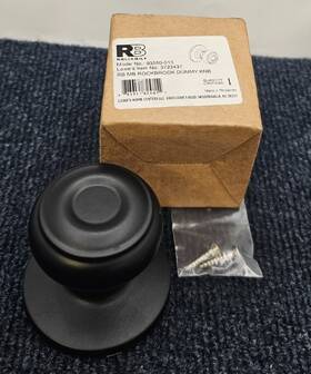 93550-013 Reliabilt Qty 3 Rockbrook Matte Black Interior Dummy Door Knob