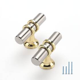 Ls6852snb Rergy Ls6852snb&gd-10 #units-zm-us Cabinet Handles Drawer Pulls And Knobs 10pack Brushed Nickel Gold