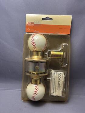 Restore Restyle Kids 647242610552 New Baseball Door Knob Assembly Kit Complete Mlb