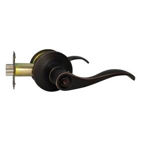 Rs-lr-e-ss-16 Ri-key Security Rs-lr-e-ss-16/19 New Lever Door Lock Keyed Cylinder Entry Oil Rubbed Bronze Wave Handle And 3 Keys