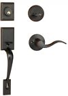 Rid-her-100-12pl Dynasty Hardware Ridgecrest Front Door Handleset Aged Oil 640265324161
