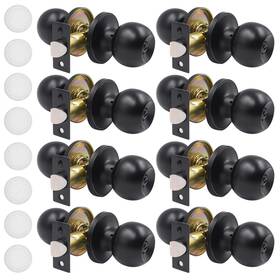 Rotesonne 786552867079 8 Pack Matte Black Privacy Door Knobs For Bedroom Bathroom And Passage With