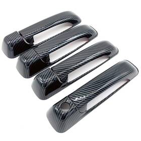 Dgramza-1932 S Sizver Signature Carbon Fiber Print Side Door Handle Covers Overlayscompatible With