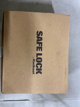 Safe Lock 883351940689 Daylon Square Rose Lever Entry Door Satin Nickel Finish Keyed