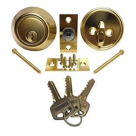 Lock-07354 Safeguard B000yjw2oe Brass Entry Lock And Deadbolt Combo