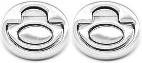 Salty Reef Marine Hardware 690277920264 2 Pack Polished Stainless Steel Flush Spring Retracting Hatch Pull R Inch