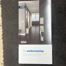 Fe285 Schlage 043156059331 Addison Satin Nickel Add 619 Acc Front Entry With Interior Lever