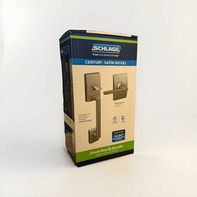 F285 Schlage 043156059393 Century Satin Nickel Handleset With Latitude Lever Upc