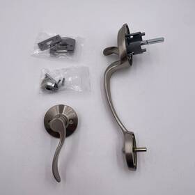 Fe285 Schlage 043156108817 Plymouth Front Entry Handle Ply 619 Acc Rh Satin Nickel - Read