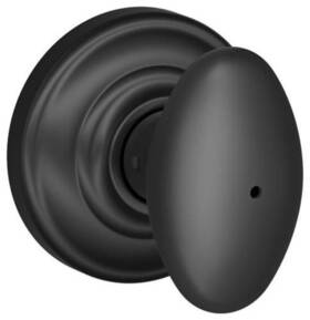 Schlage 043156112739 F40-sie-and Siena Privacy Door Knob Set - Black