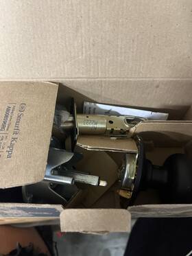 F40ply605cam Schlage 043156121755 Plymouth Privacy Door Knob With Camelot Trim In Polished Brass