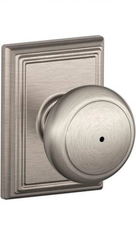 Schlage 043156148745 F40 And 619 Add Andover Door Knobset Addison Bed Bath In Stain Nickel