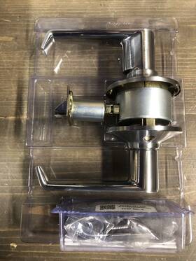 Schlage 043156180608 Elan Satin Chrome Light Commercial Storeroom Door Handle Read