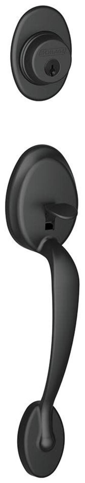 F58ply622 Schlage 043156181407 F58-ply Plymouth Single Cylinder Exterior Entrance - Black