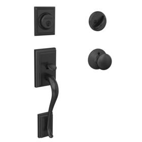 Schlage 043156192946 F60 Add 622 Ply Addison Front Entry Handleset With Plymouth Knob