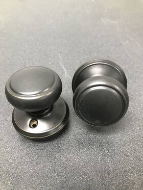 Schlage 043156224814 F10and716 Andover Passage Door Knob Set - Aged Bronze