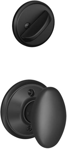 Schlage 043156255498 Interior Lever Handle Set Matte Black Sienna F59 Sie 622 Open Box