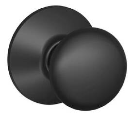 Schlage 043156340255 F10 Ply 622 Plymouth Door Knob Hall And Closet Passage Matte Black