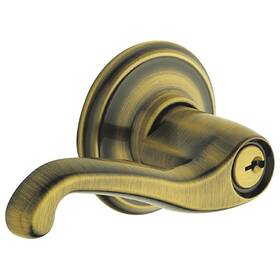 F51a Schlage 043156420667 F Series Fla 609 Entry Lever Mechanical Lock Antique Brass Metal